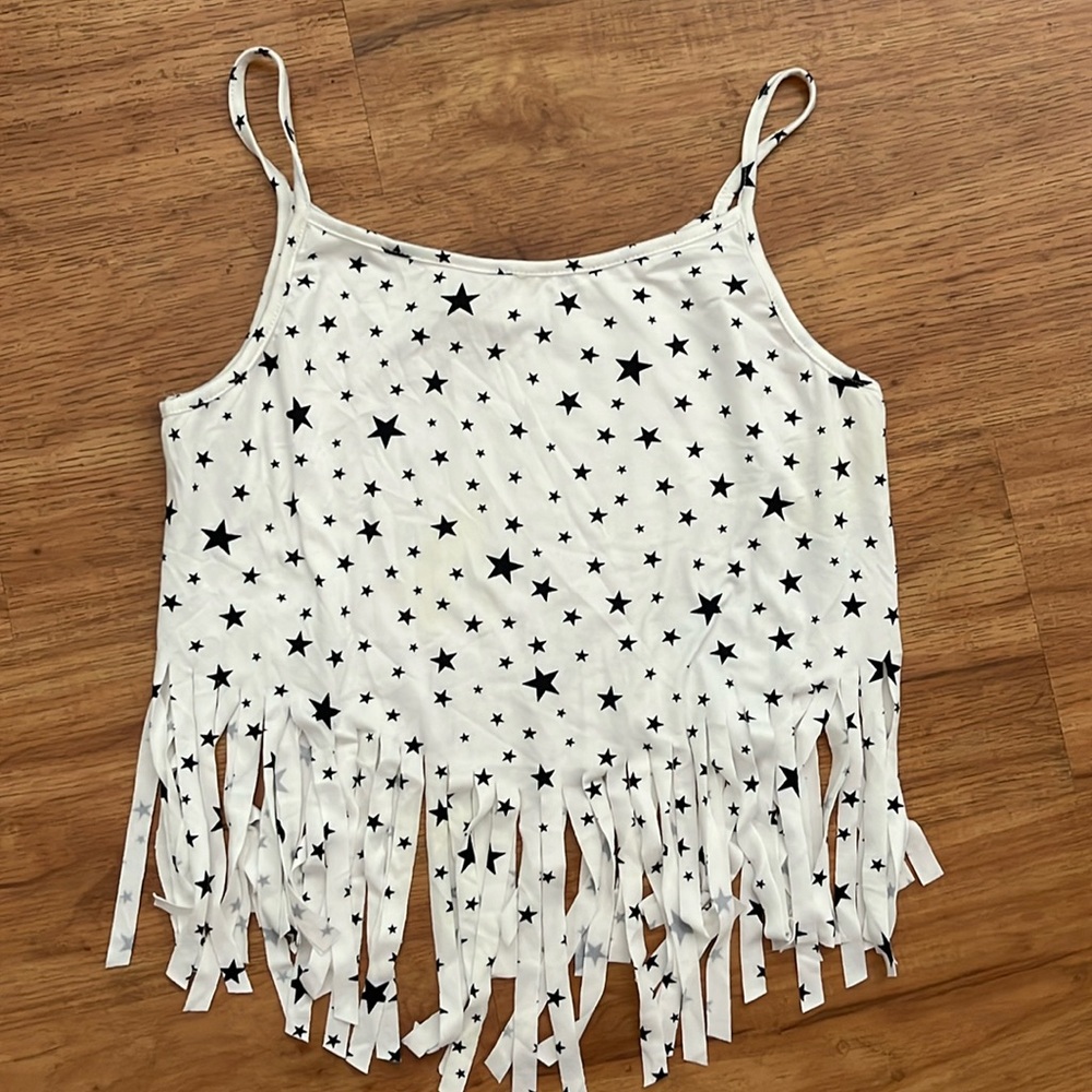 Peach Love California White Star Tank Top